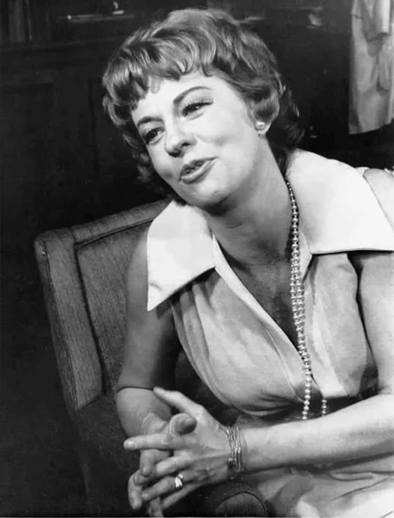 Uta Hagen on stage.